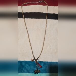 Boho Charm Necklace with Tassel & Animal Pendant